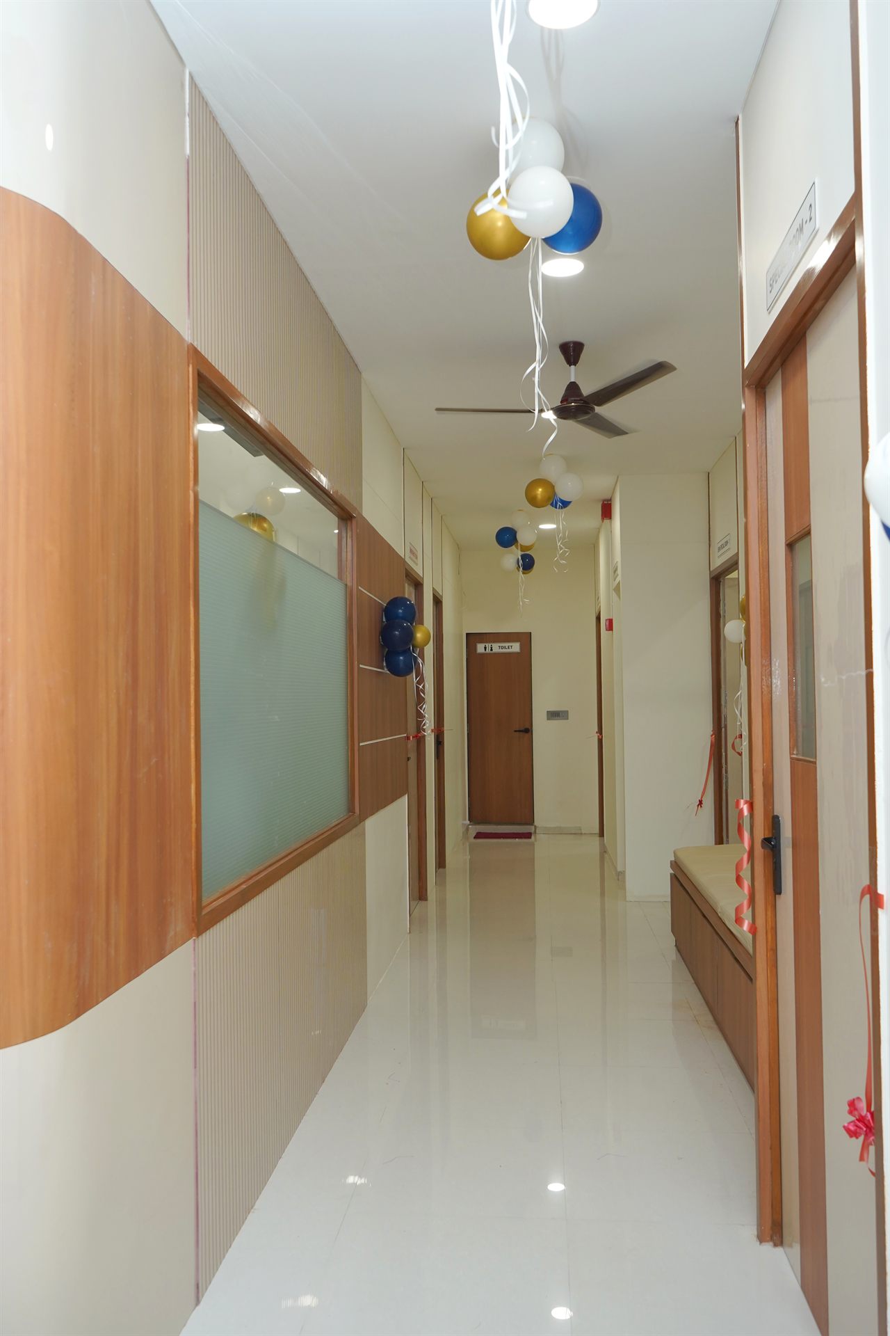 Patient seating area in the lobby at Lotus Hospital